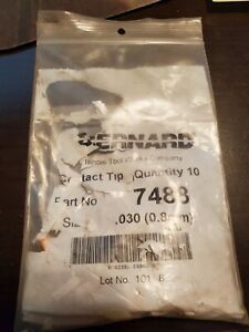 Bernard 7488 Contact Tips .030(.08mm) MIG, 10 PK