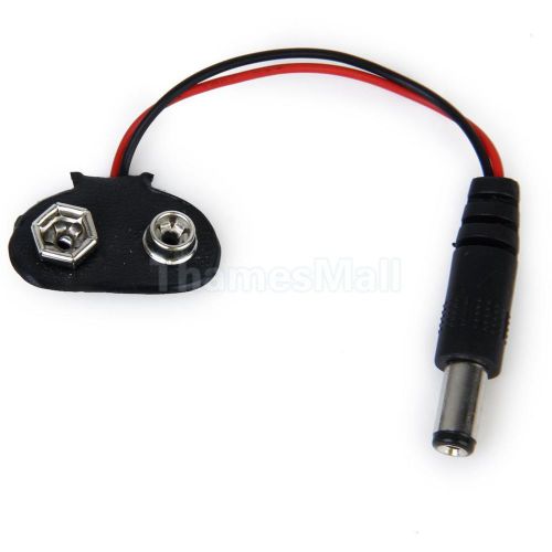9v/volt cctv camera battery clip adaptor holder connector with 2.1mm dc plug for sale