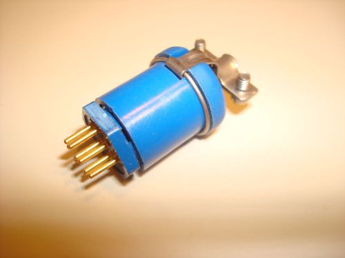 Amphenol wpi 9 pin mini hex 126-220 male plug cable connector w/hood for sale