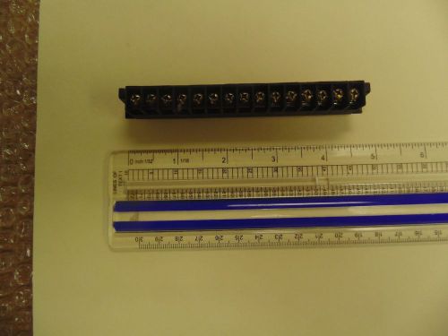 (lot of 2) 15 position screw barrier strip terminal block single row 4 1/2&#034; for sale