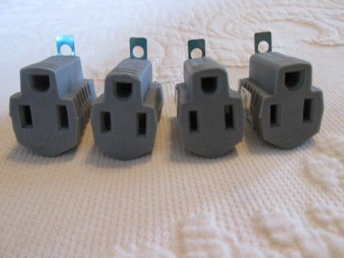 Three Prong Electrical Adapter, Lot of 4