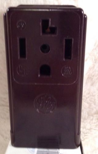 Ge dryer outlet receptacle surface 30a 125/250v brown 3 pole 4 wire -ge1439-3upc for sale