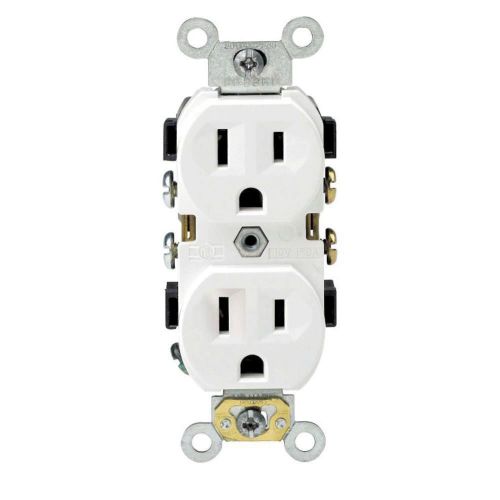 Leviton prograde 15 amp duplex outlet - white cbr15-wmp 10 pack for sale