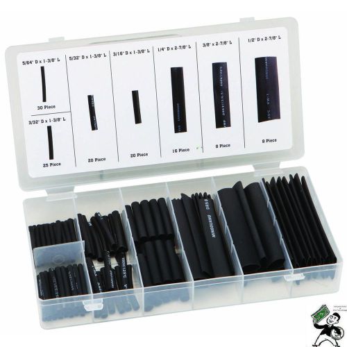 127 pc heat shrink wire wrap assortment cable sleeve electrical shrink tubes:} for sale