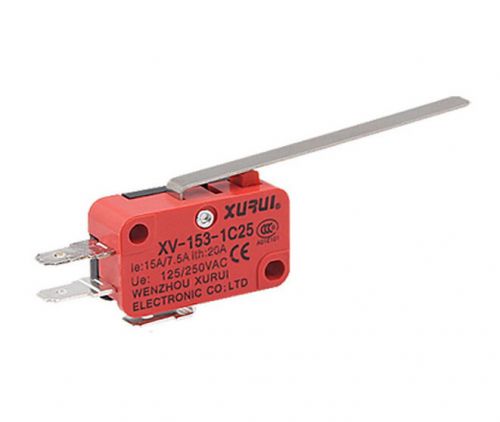 Xv-153-1c25 long straight hinge lever micro limit switch snap action for sale