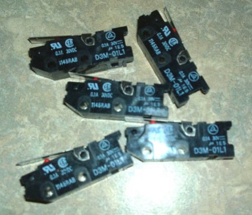 MICRO SWITCH 1145RAB 0.1A 30VDC LIMIT SWITCHES D3M-01L1 - LOT OF 4