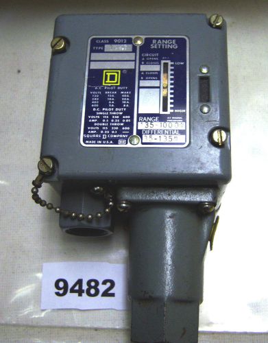 (9482) Square D Pressure Switch 9012-ADW3 535-570 Psi