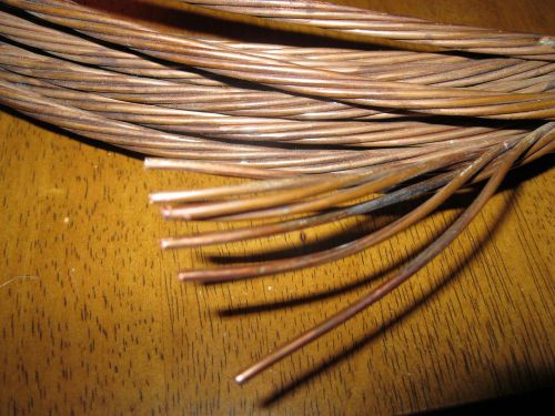 8 ft  # 2  bare   stranded bare  solid  copper  wire for sale