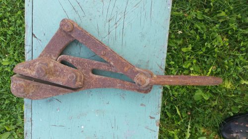 Vintage heavy duty cable grip puller wedge clamp 17&#034; long total length for sale