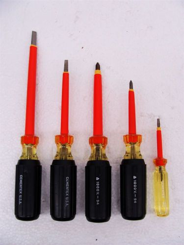 Cementex usa 5-piece electrician high voltage 1000v insulated screwdriver set for sale