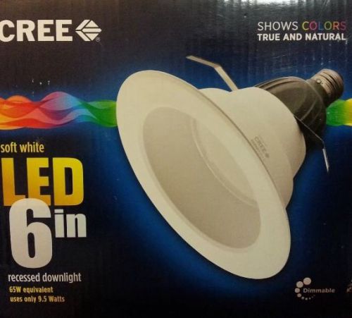 6 new cree soft white 6 in. 65w (2700k) br30 dimmable led recessed led light for sale