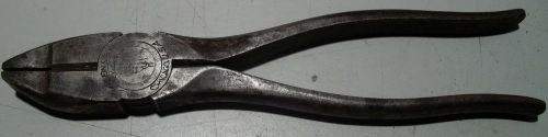 Klein &amp; Sons lineman pliers, with side cutter, vintage (Bell System)________A-56