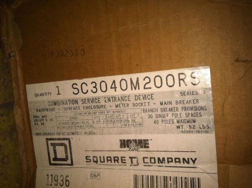 Square d # sc3040m200rs 200a comb load center 200a combination load center for sale