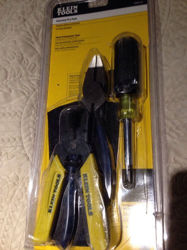 Klein Tools Electrician&#039;s Tool Set 3-Piece 55006-SEN Wire Stripper Side-Cutting