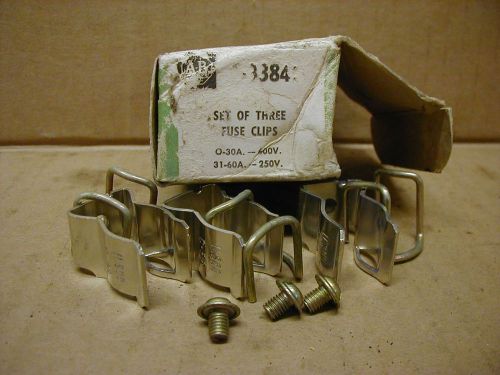 Allen bradley z-33841 fuse clips, one box with 3, 0-30 a @ 600 v, 31-60 a @ 250v for sale