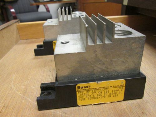 Bussmann  fuse block  1bs104  (2) 500mcm  used for sale