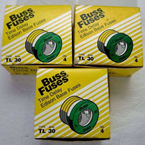 Buss fuses time delay edison base tl30 lot of 11 for sale