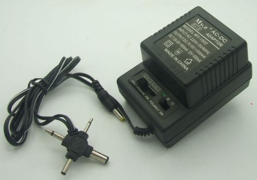 AC 220V TO DC 3/4.5/6/7.5/9/12V AC Adapter + - Adjust Transformer Cable Charger