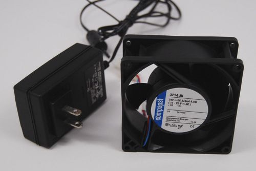 EBMPAPST Model# 3214 JN Cooling Fan 92MM x 38MM 24V withPower Supply