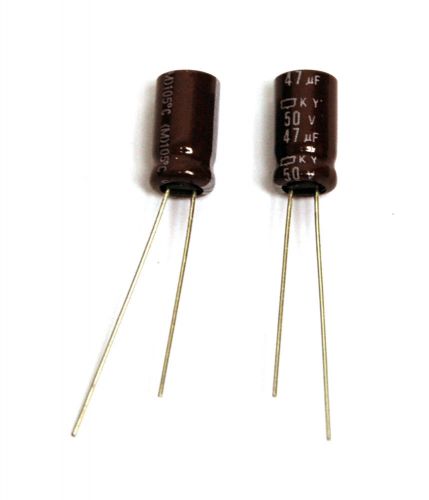 200 electrolytic capacitor radial 47uf 50v 105°c ?6.3x11mm nippon chemi-con japan for sale