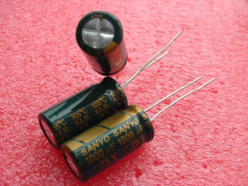 250p sanyo 25v 1000uf electrolytic capacitor 10x20mm for sale