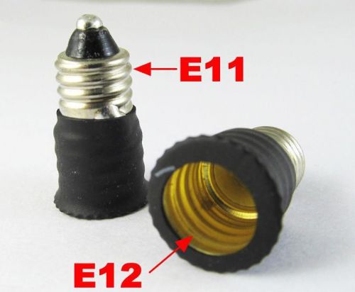 E11 To US E12 Candelabra Base Socket LED Light Bulb Lamp Adapter Converter Hold