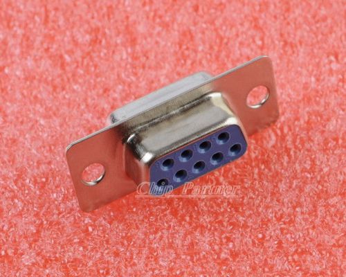 10pcs db9 rs232 serial 9 pin female plug connector 9p for sale