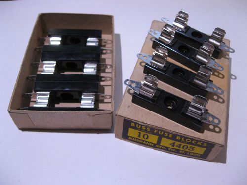 Box of 10 Bussmann 4405 Fuse Holder Bakelite Plastic 30A 250V Solder  -NOS