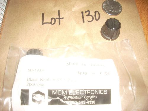 MCM Electronics Black Knob with Dot Pointer 50-1935  -QTY  7  NEW-  (lot 130)