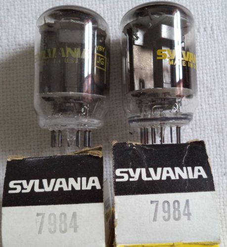 (2) Used Sylvania 7984 Compactron Beam Pentode Tube for RF Power Amp in Mobiles
