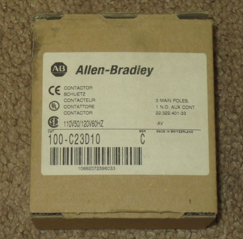 NEW NIB Allen Bradley AB IEC Contactor 100-C23D10 BRAND NEW IN BOX