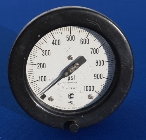Usg solfrunt pressure gauge 0 to 1000 psi, 6in panel mount pressure gauge 33010 for sale