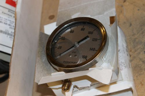 Ashcroft industrial duralife gauge 3 1/2&#034; 0-160 psi for sale