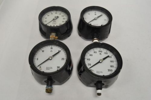 Lot 4 ashcroft assorted 0-30 psi 0-200 psi pressure gauge b216473 for sale