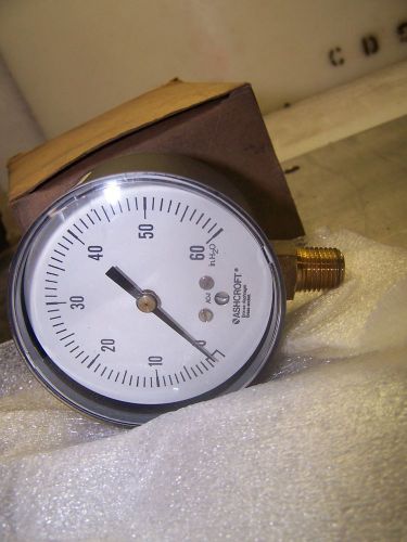 New ashcroft 25-1490a-02l-60 iw 2-1/2in face 1/4 in npt low pressure gauge 95450 for sale