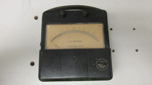 General electric ac amperes meter 5 and 10 amps br for sale