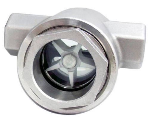 Sight flow indicator, 1/4&#034;npt, new-flow, double windows, 316ss, fw-2-s-t-b-1-1-4 for sale