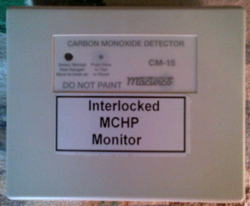 Macurco CM-15 Carbon Monoxide Detector; Tested and Working