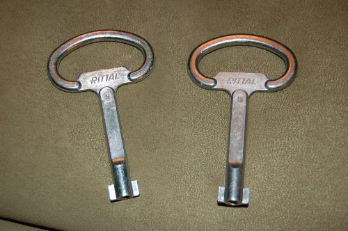 Lot 2 new rittal 2531 number 5 double bit enclosure cabinet keys for sale