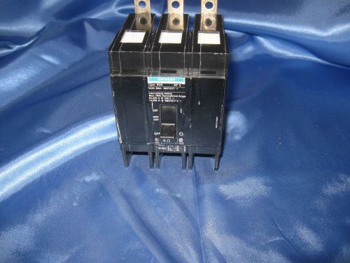 Siemens circuit breaker (bqd340) 3 pole  277 vac 40 amps, used for sale