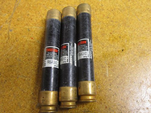 Fusetron FRS-R-2-1/2 Dual Element Time Delay Fuse 2-1/2A 600V (Lot of 3)