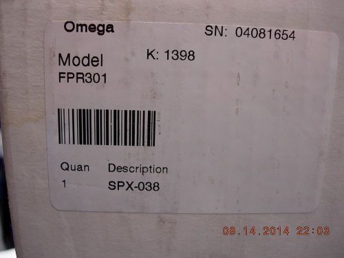 Omega Liquid Flow Meter (0.07 to 5.0Gpm), Model # FPR301, New in Box