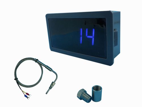 Egt gauge (blue led) for exhaust temperature sensors with weld bund combo for sale