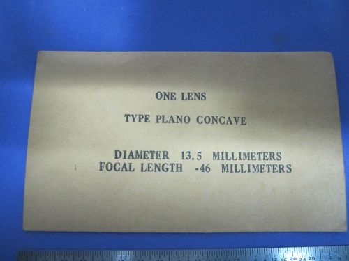 Optical lens concave 13.5 mm dia fl -46 mm bin #7 for sale
