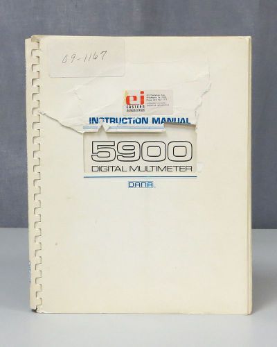 Racal Dana 5900 Digital Multimeter Instruction Manual