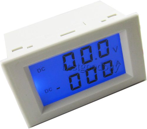 0-199.9V/200A Dual display digital LCD DC voltmeter Ammeter volt Amp panel meter