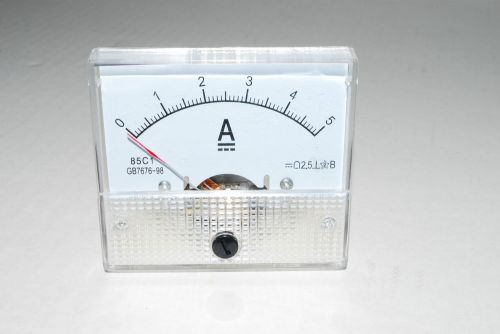 Analog AMP Current Panel Meter DC 0~5A Ammeter