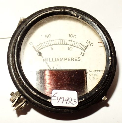 Readrite round panel meter ammeter milli amps milliamperes 0-150 / 0-15 ma for sale