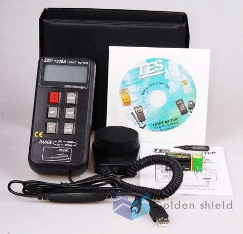Tes-1336a datalogging light meter (usb) usb interface (software included) for sale