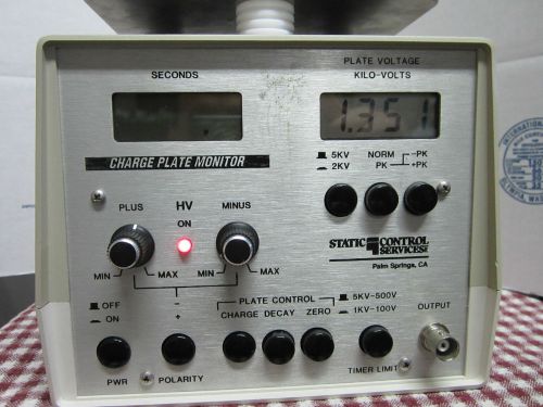 Esd charged plate tester monroe stati control ionizer or electrostatic bin#17 for sale